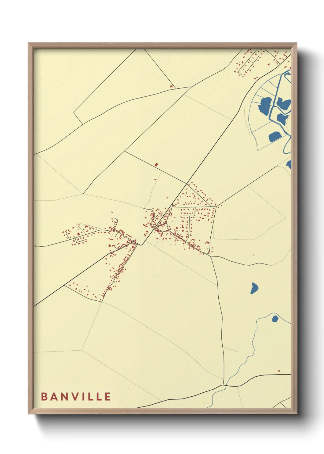 Une affiche de carte sur Banville