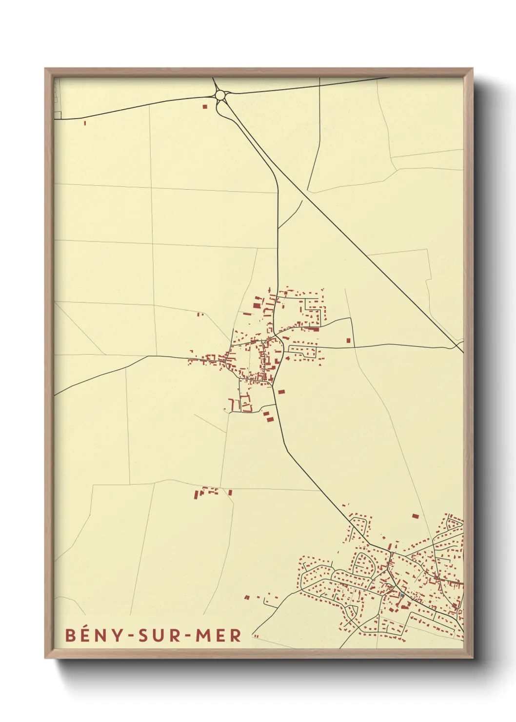 Une affiche de carte sur Bény-sur-Mer