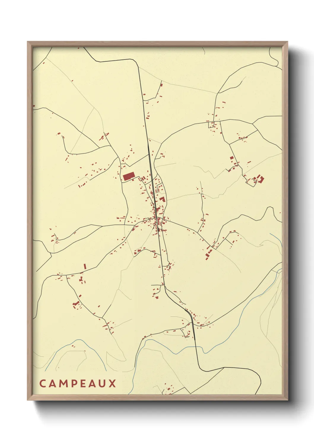 Une affiche de carte sur Campeaux