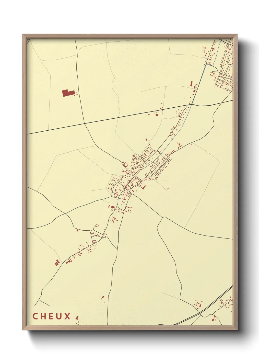 Une affiche de carte sur Cheux