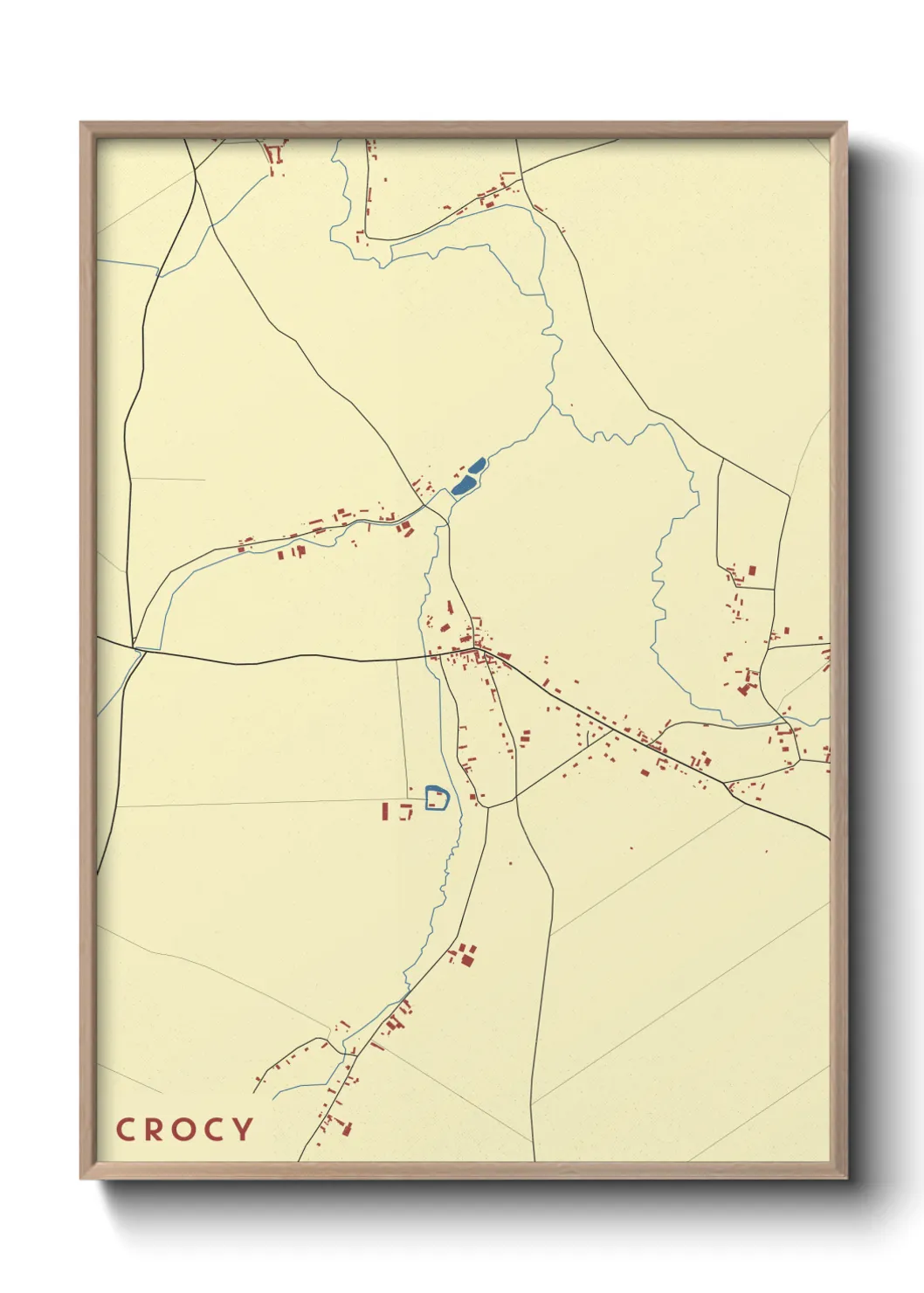Une affiche de carte sur Crocy