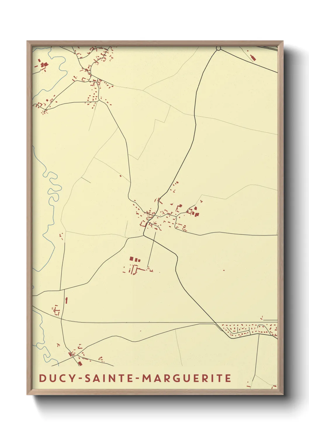 Une affiche de carte sur Ducy-Sainte-Marguerite