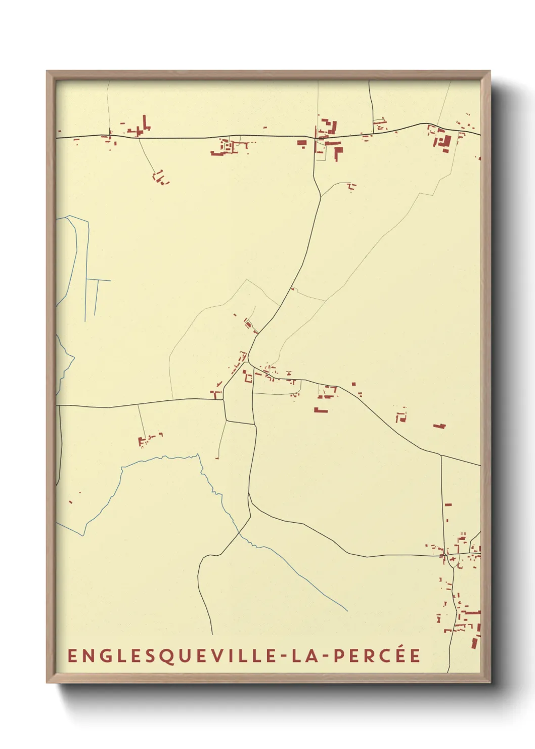 Un poster carteEnglesqueville-la-Percée