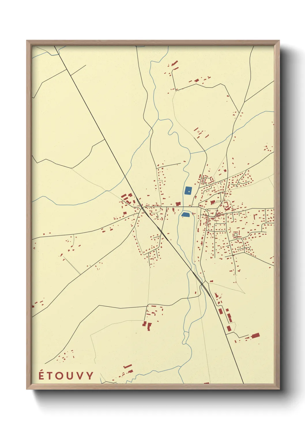 Une affiche de carte sur Étouvy
