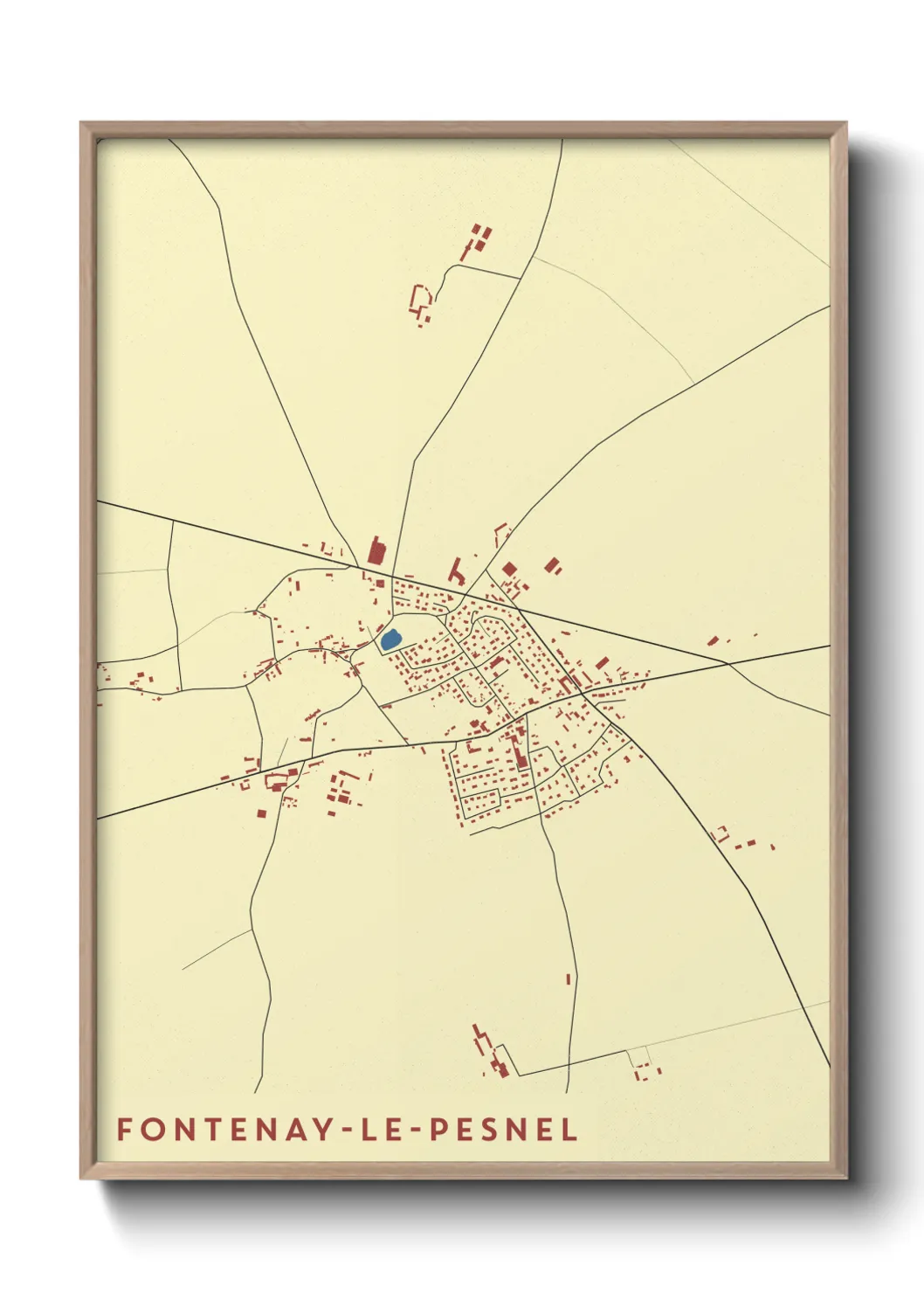 Un poster carteFontenay-le-Pesnel