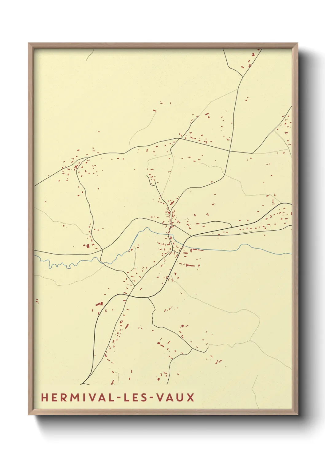 Une affiche de carte sur Hermival-les-Vaux