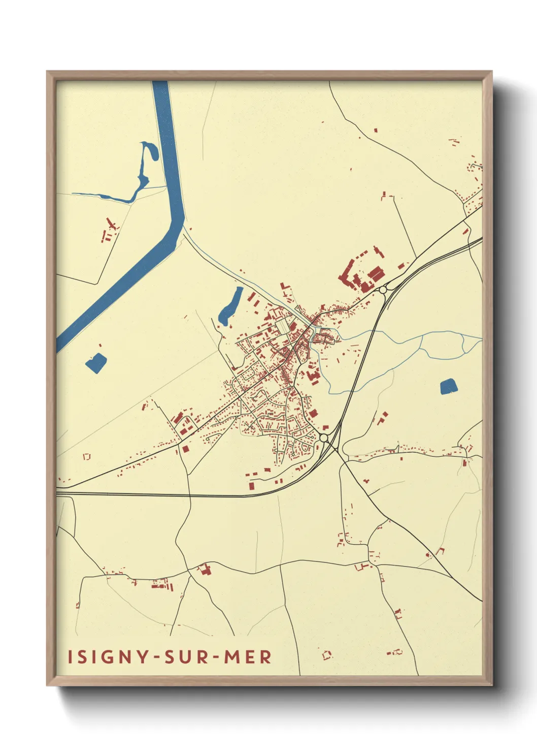 Un poster carteIsigny-sur-Mer