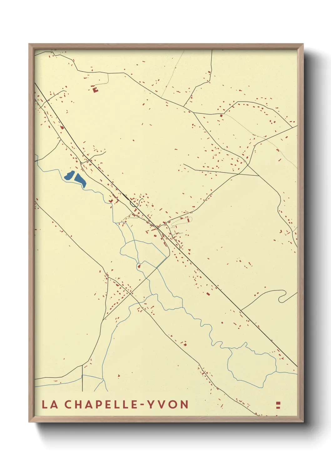 Une affiche de carte sur La Chapelle-Yvon