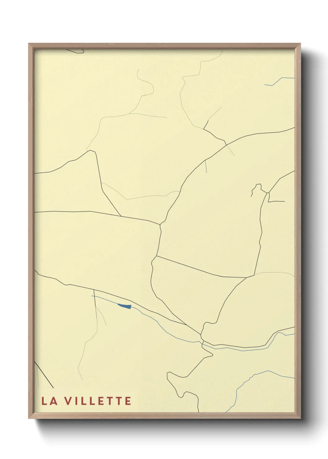 Une affiche de carte sur La Villette