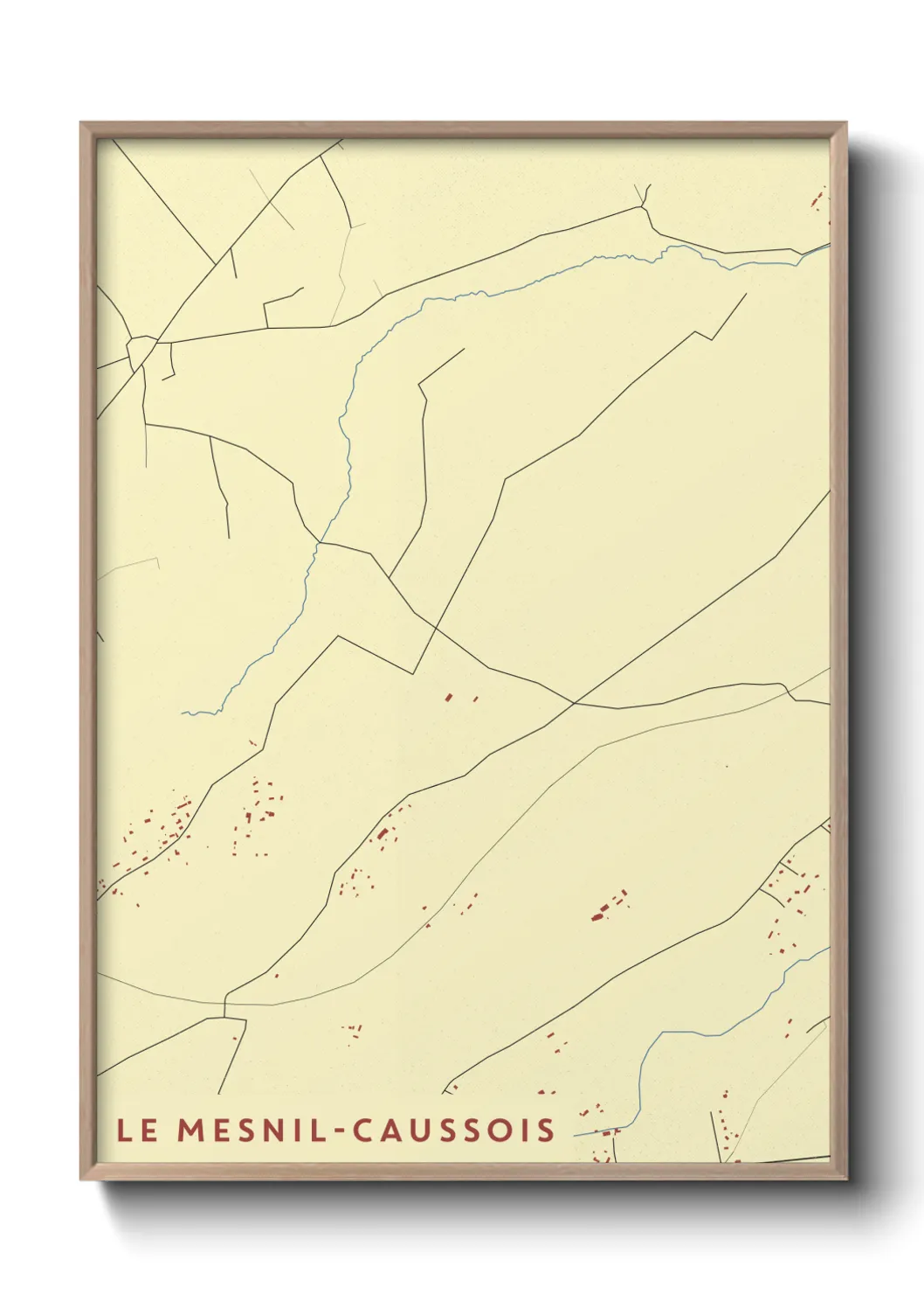 Une affiche de carte sur Le Mesnil-Caussois