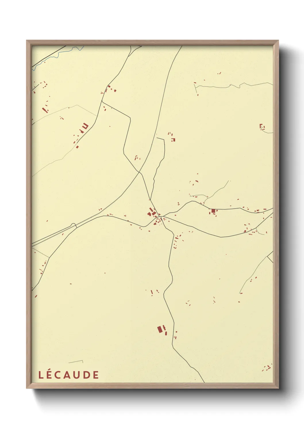 Une affiche de carte sur Lécaude