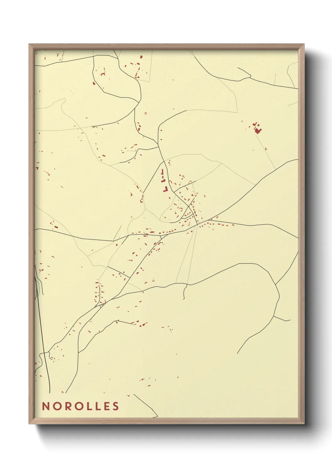 Une affiche de carte sur Norolles