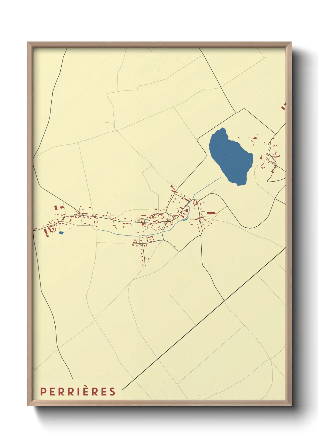 Une affiche de carte sur Perrières