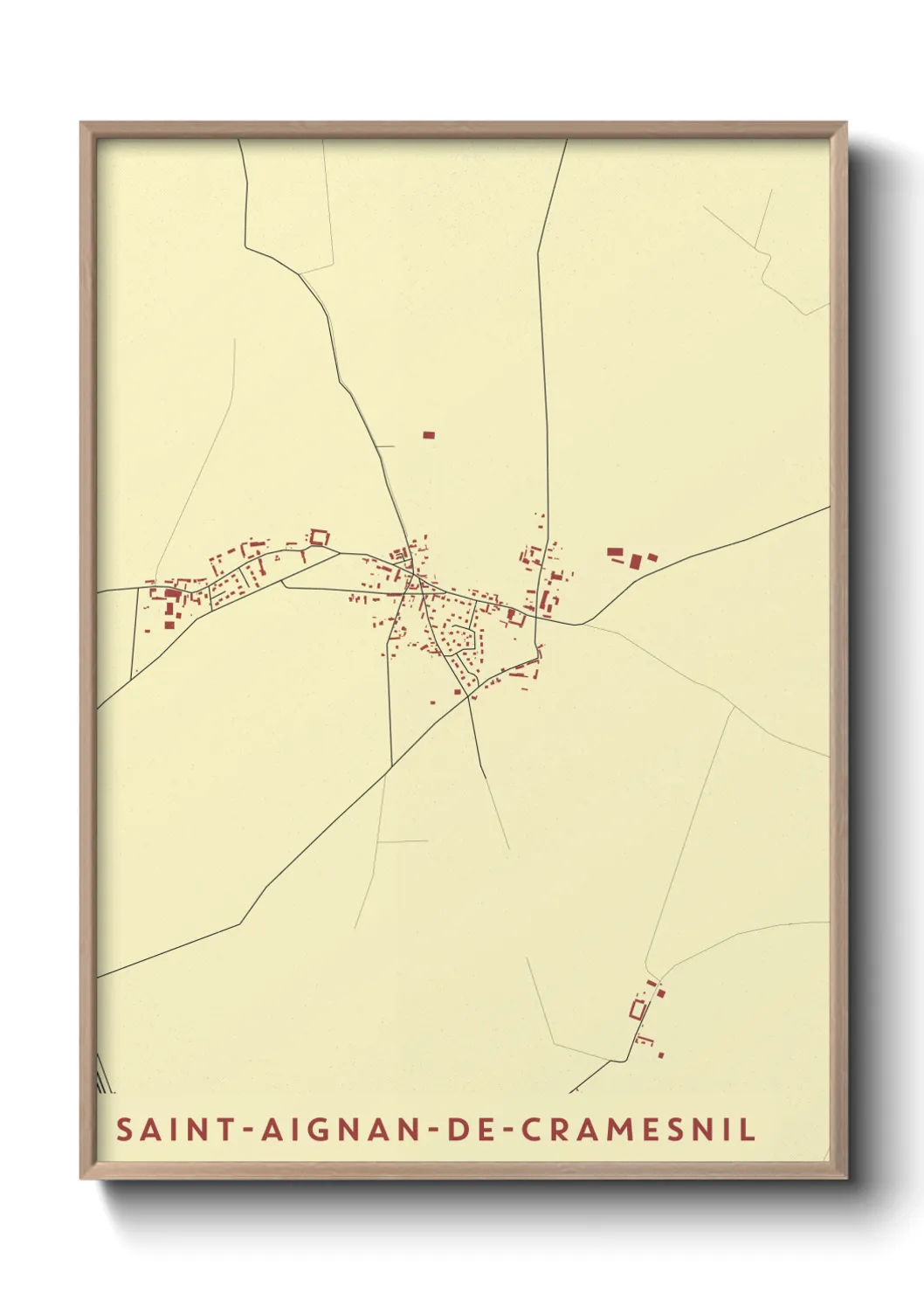 Un poster carteSaint-Aignan-de-Cramesnil