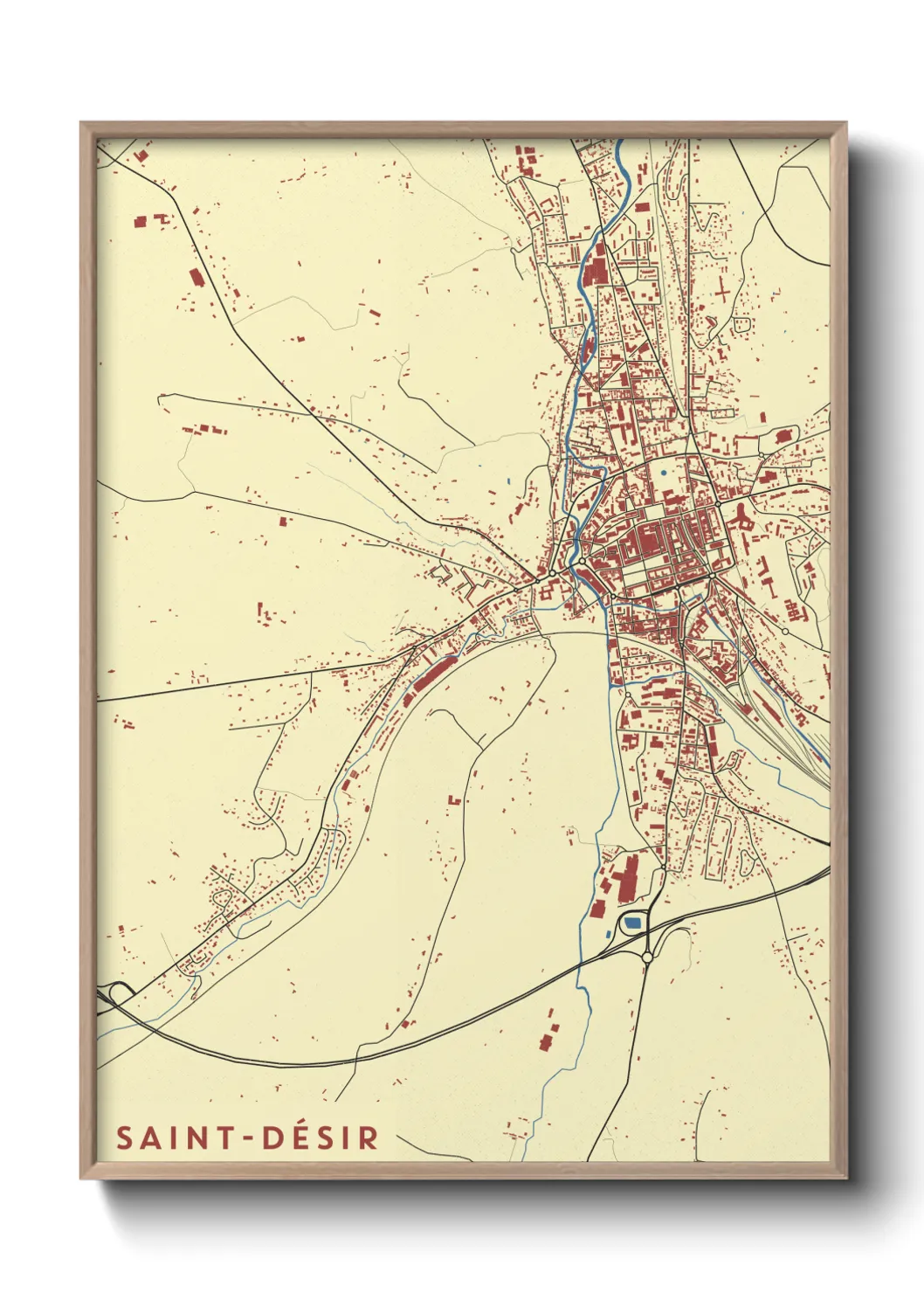 Une affiche de carte sur Saint-Désir