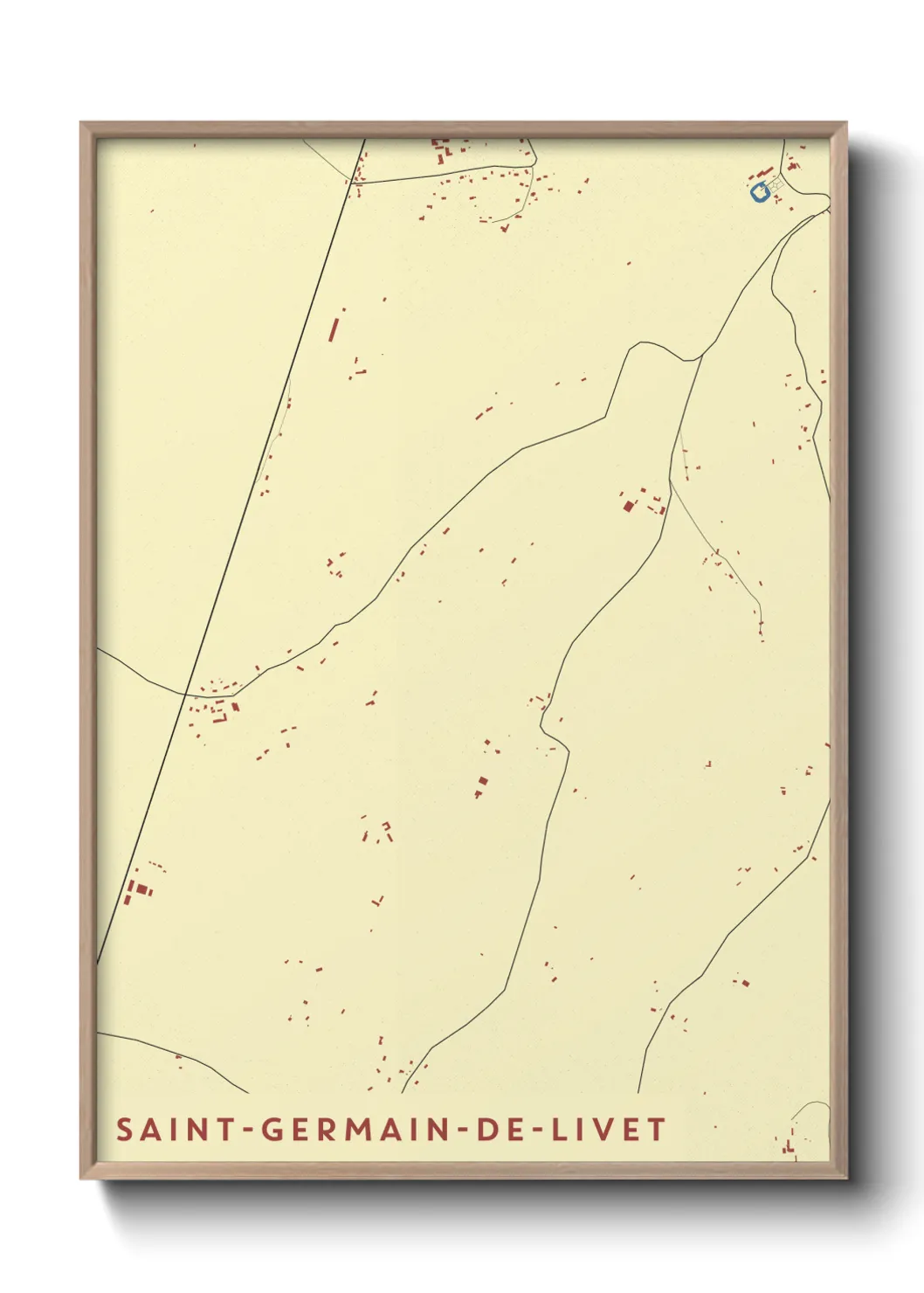 Un poster carteSaint-Germain-de-Livet