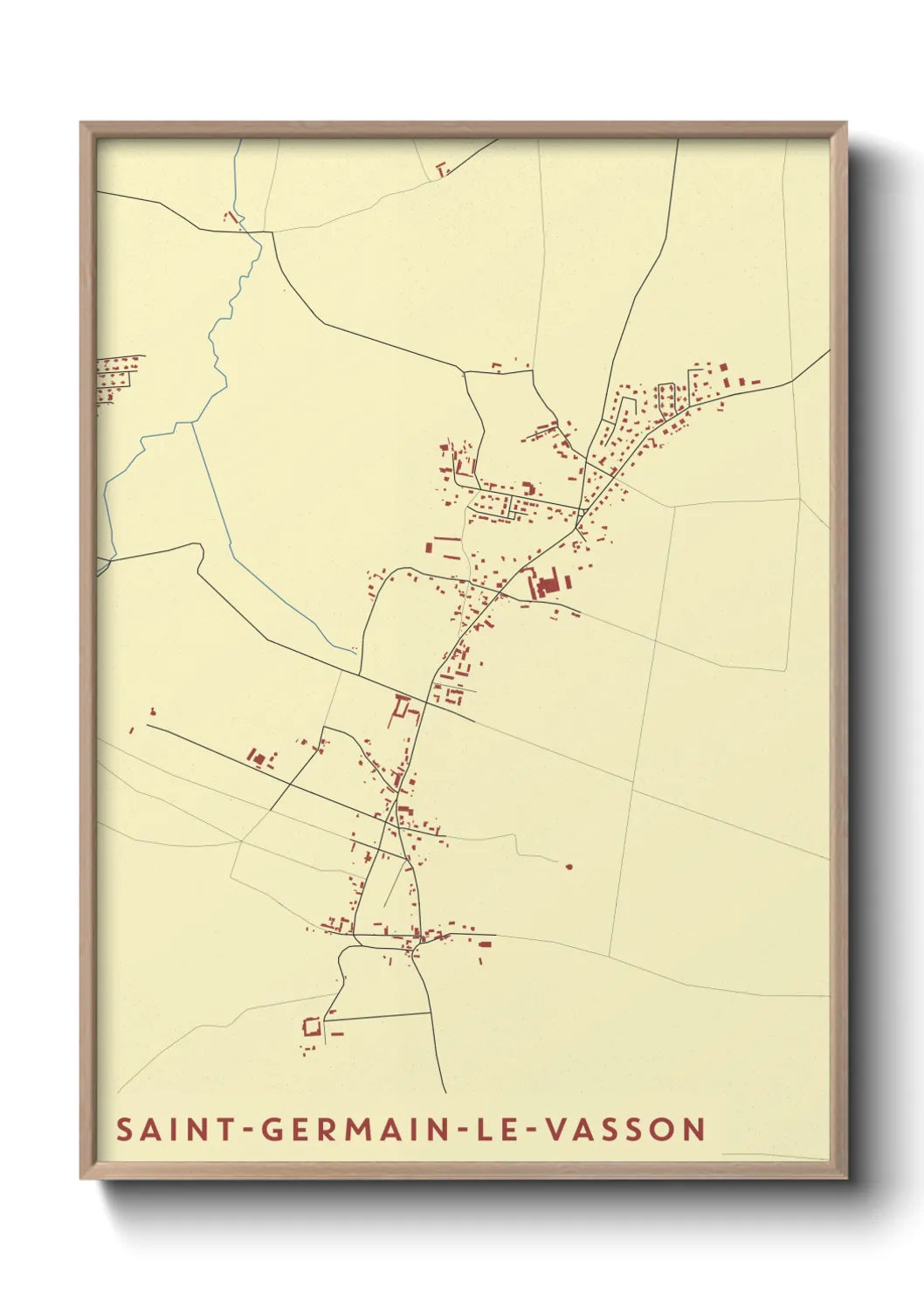 Une affiche de carte sur Saint-Germain-le-Vasson