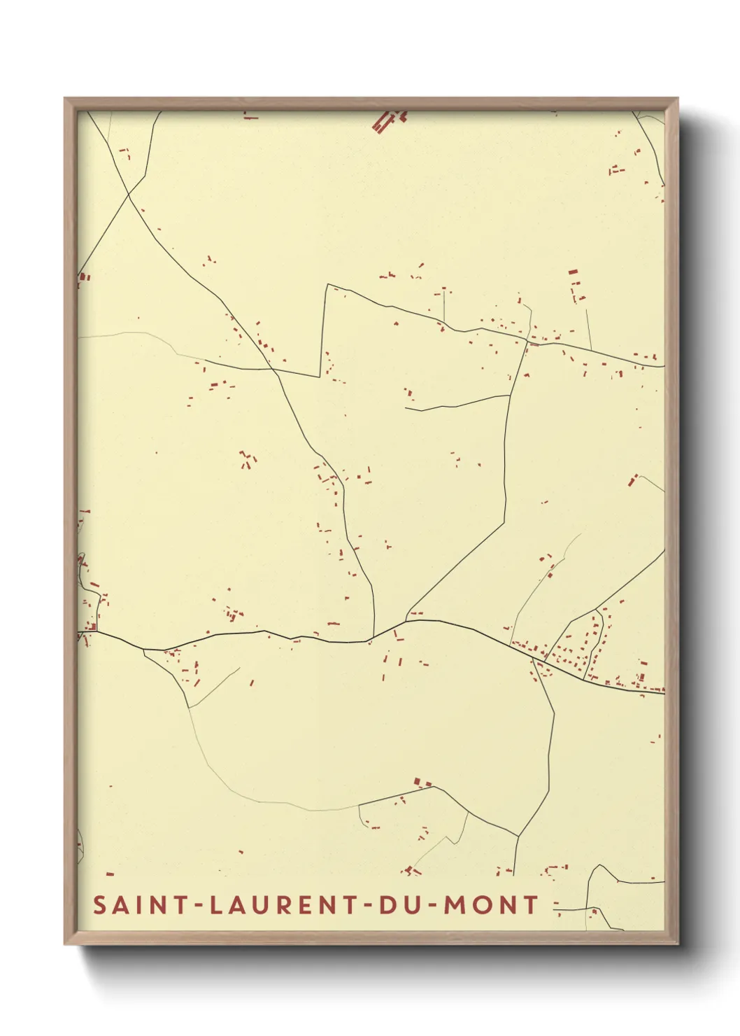 Un poster carteSaint-Laurent-du-Mont