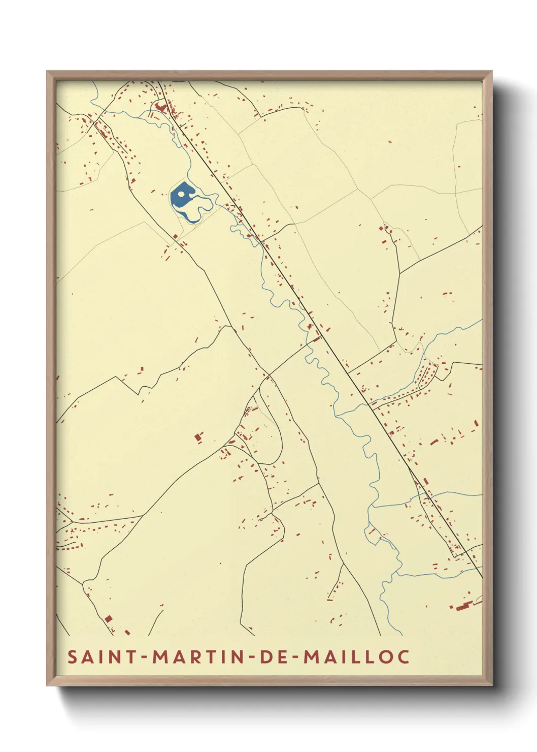 Un poster carteSaint-Martin-de-Mailloc