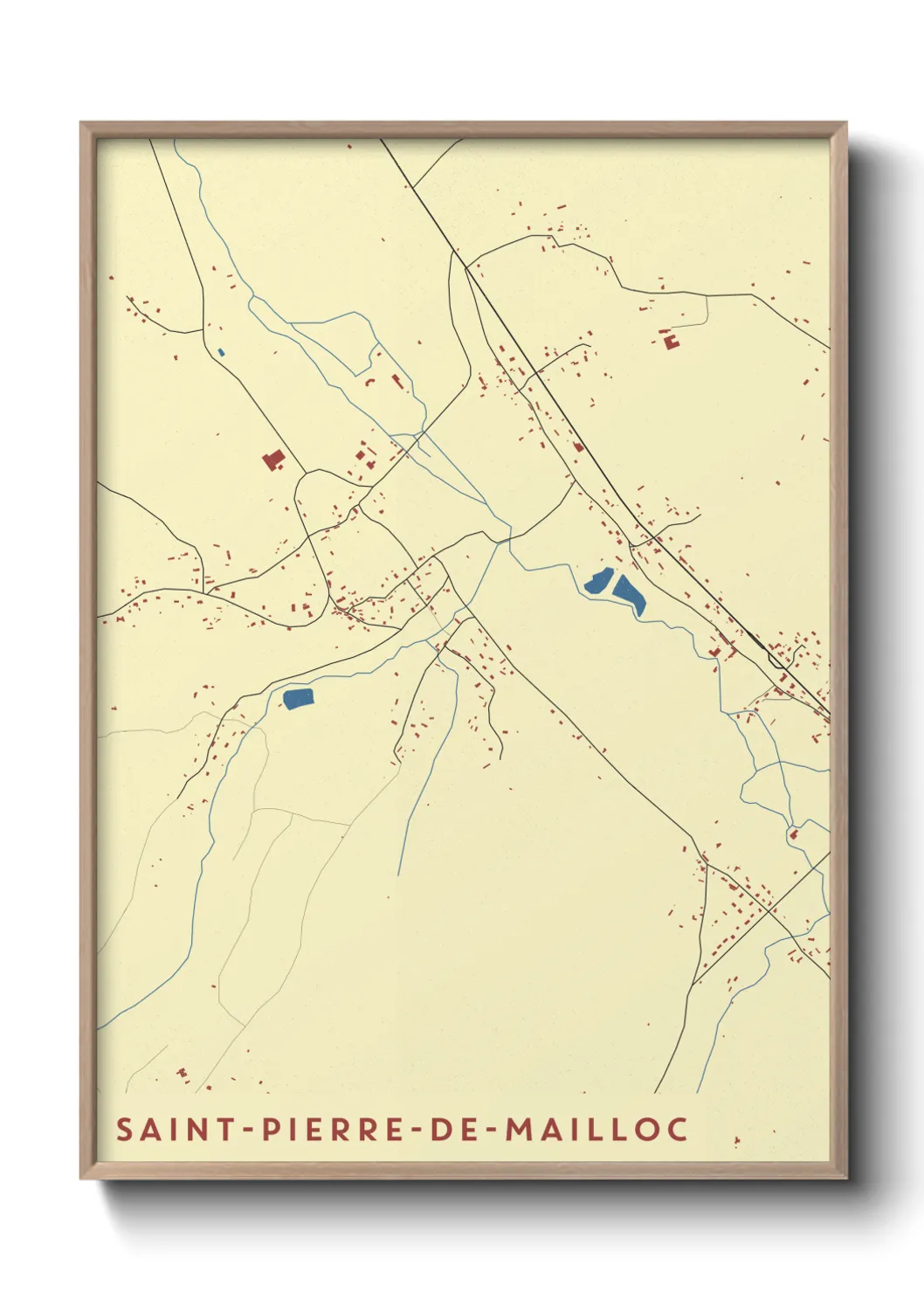 Une affiche de carte sur Saint-Pierre-de-Mailloc