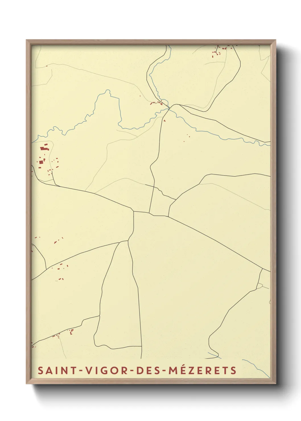 Un poster carteSaint-Vigor-des-Mézerets