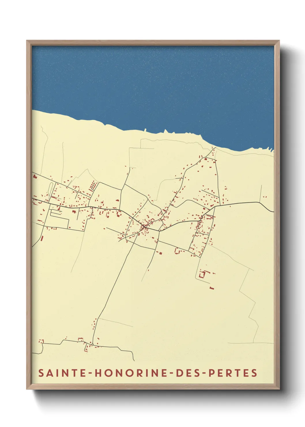 Un poster carteSainte-Honorine-des-Pertes