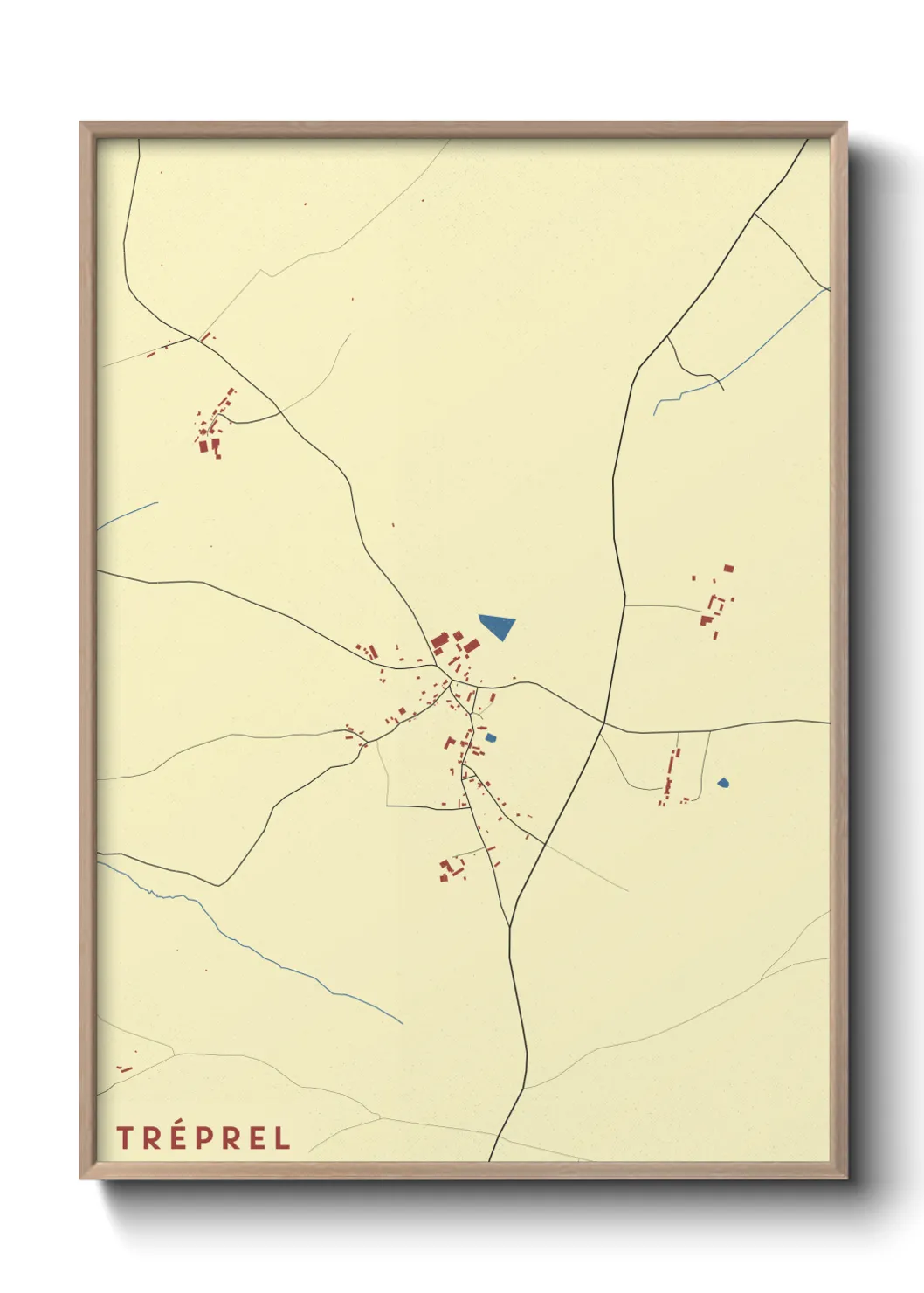 Une affiche de carte sur Tréprel