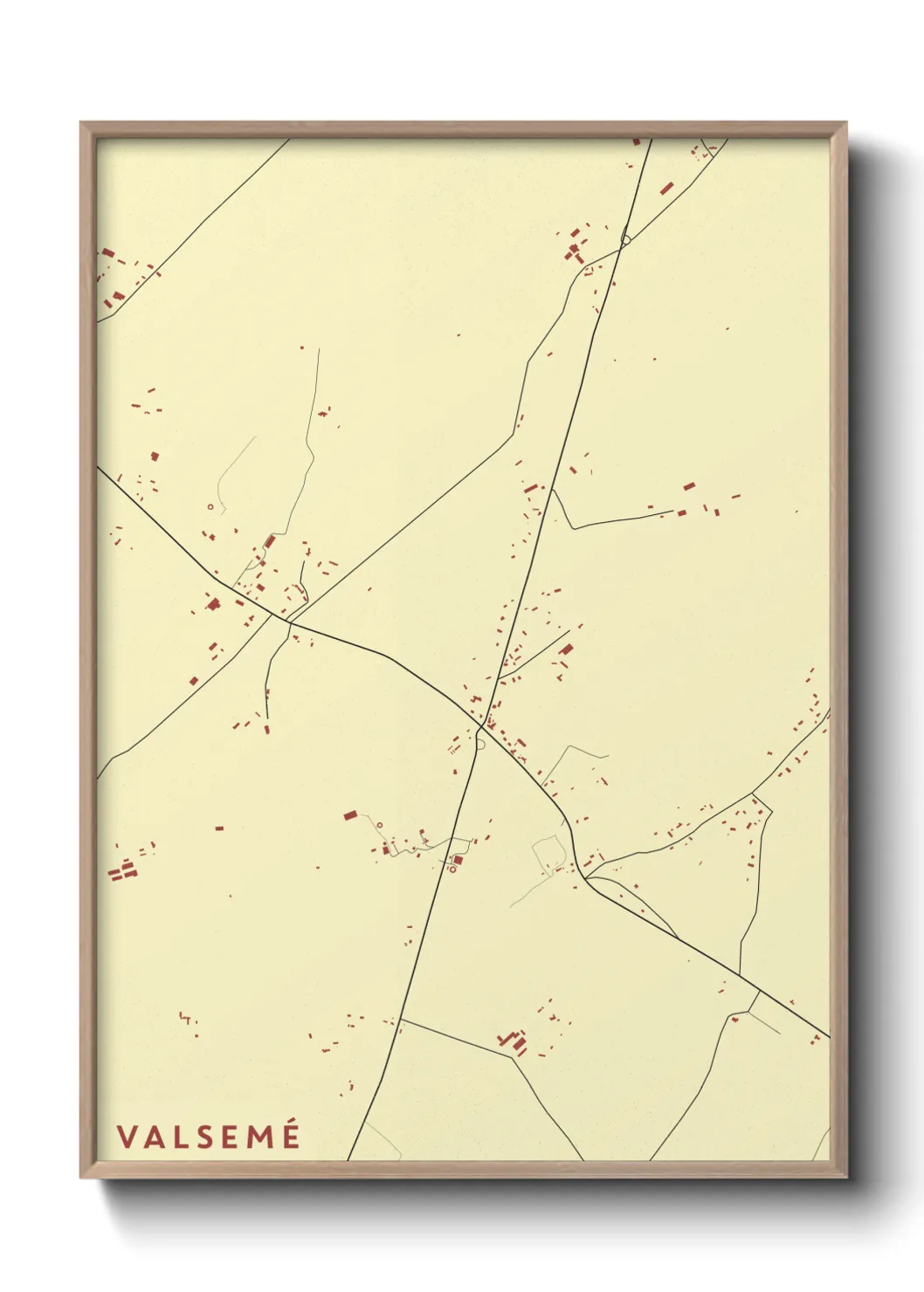 Une affiche de carte sur Valsemé