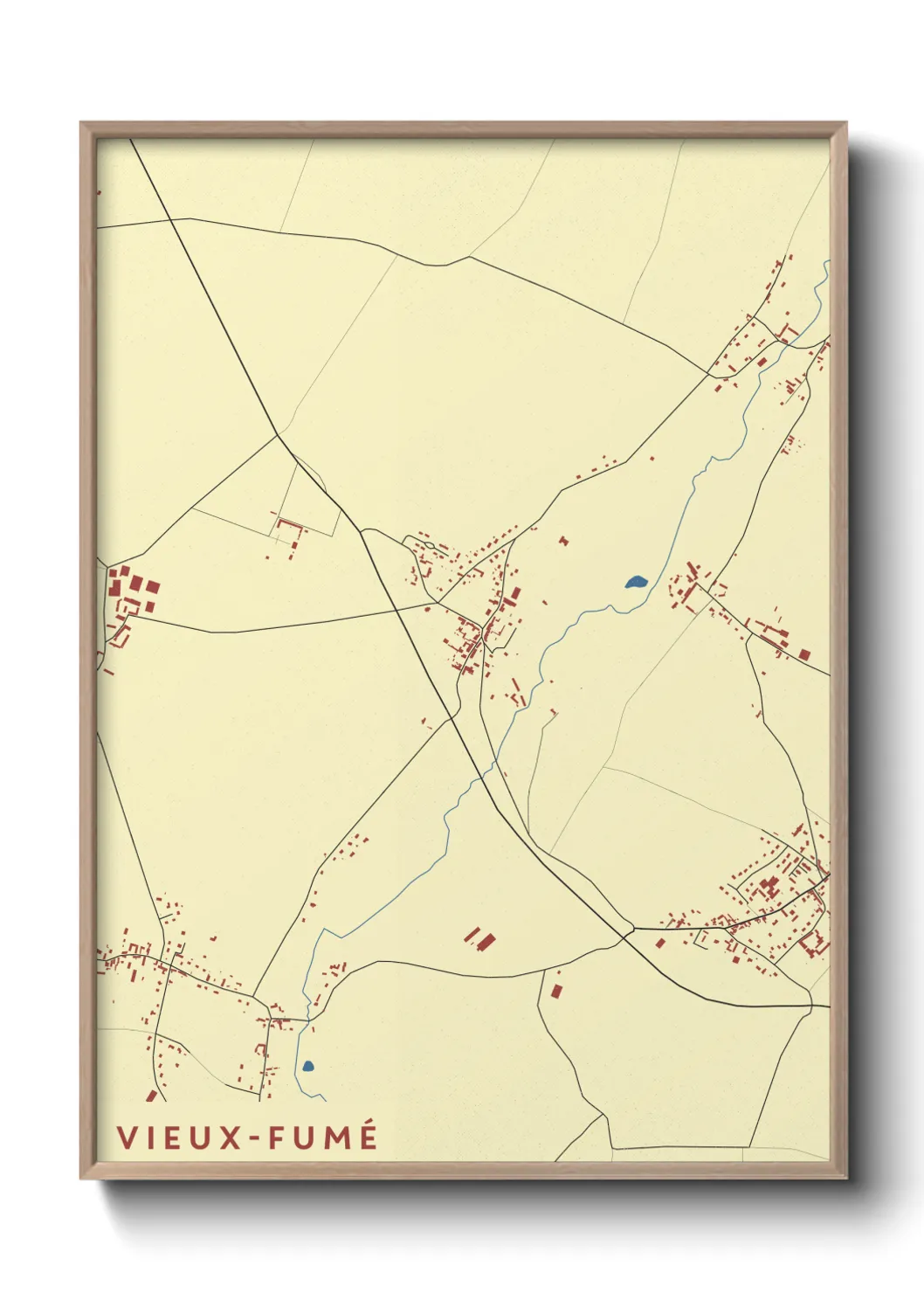 Une affiche de carte sur Vieux-Fumé