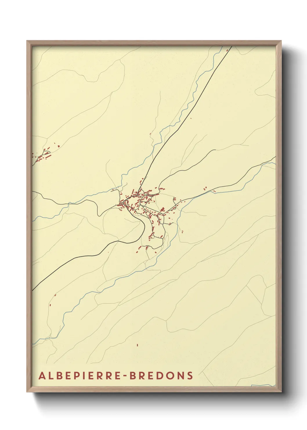 Un poster carteAlbepierre-Bredons