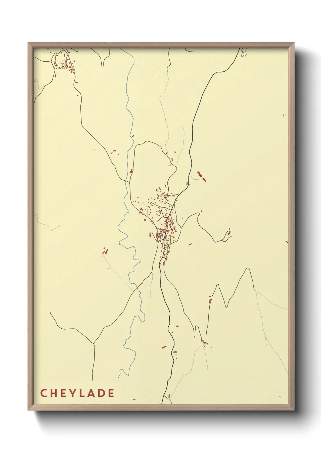 Une affiche de carte sur Cheylade