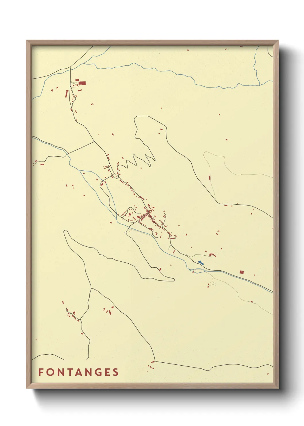 Une affiche de carte sur Fontanges