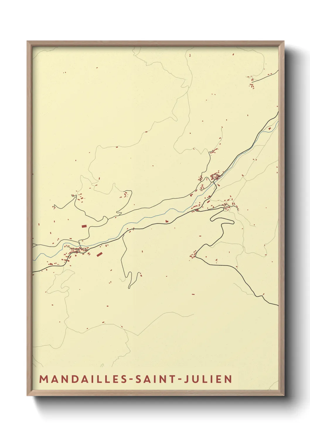 Un poster carteMandailles-Saint-Julien