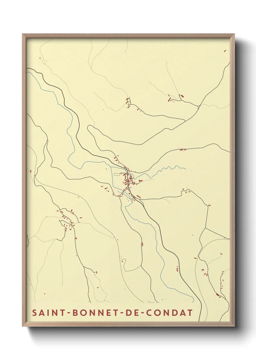 Un poster carteSaint-Bonnet-de-Condat