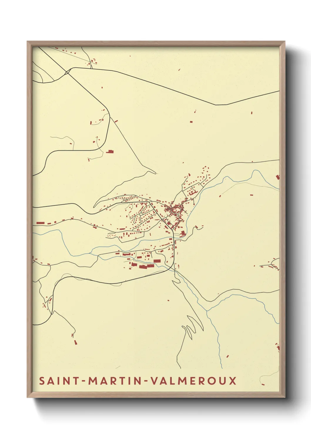 Une affiche de carte sur Saint-Martin-Valmeroux