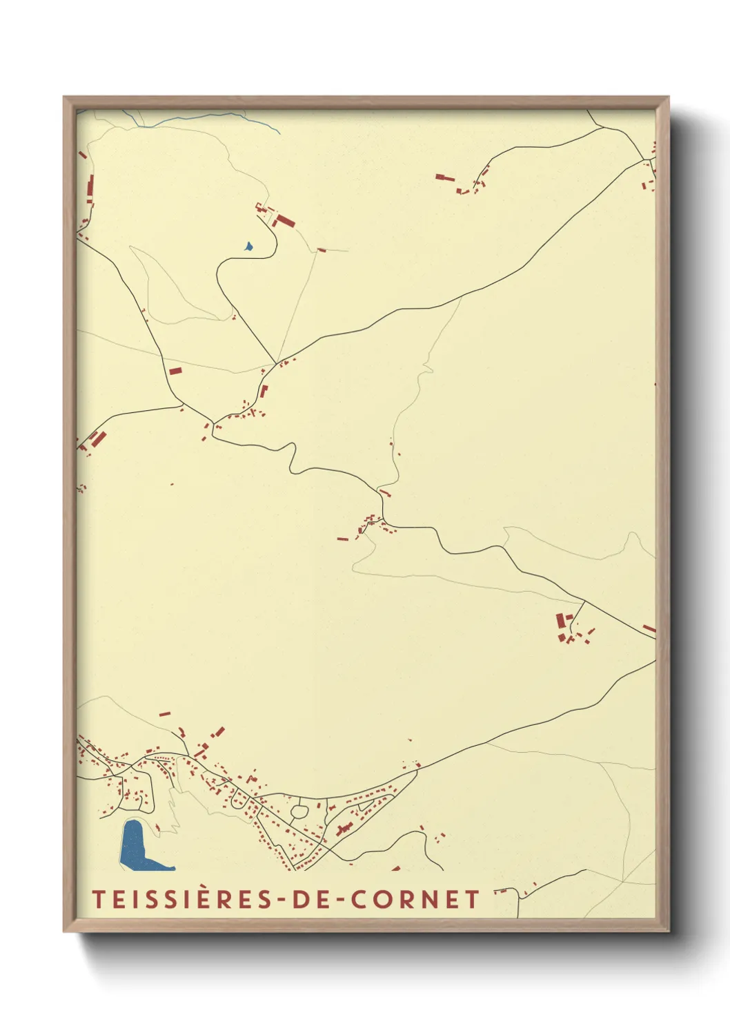 Une affiche de carte sur Teissières-de-Cornet