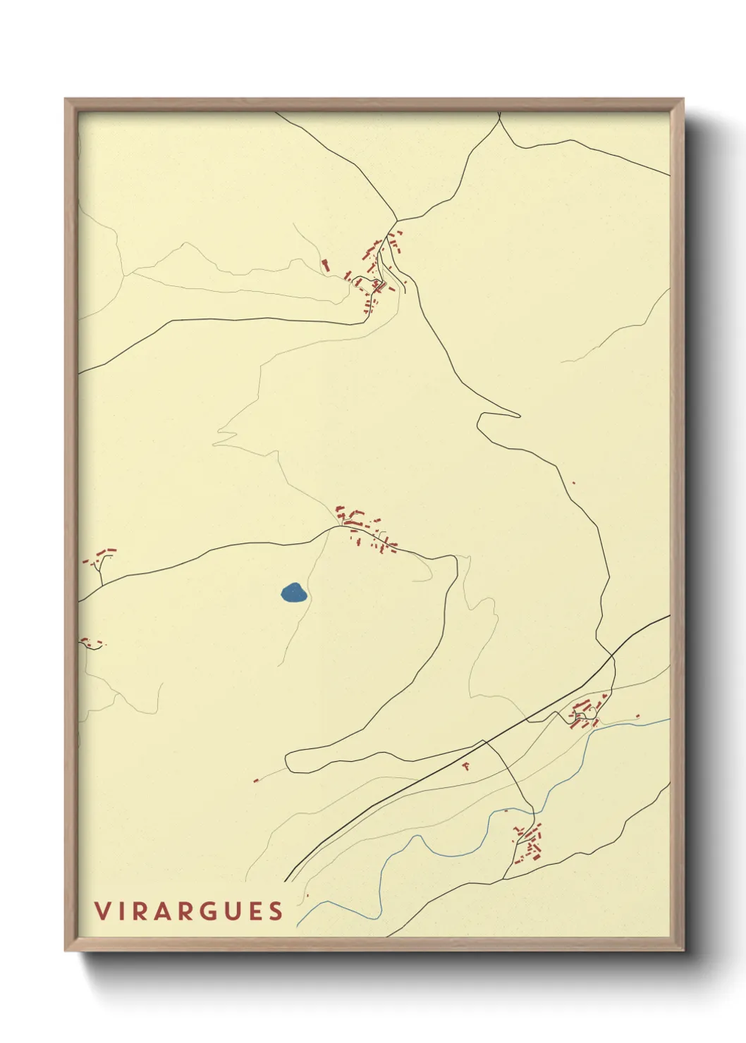 Une affiche de carte sur Virargues