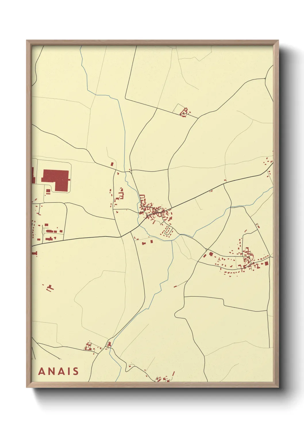 Une affiche de carte sur Anais