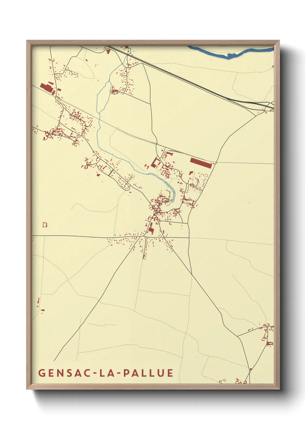 Un poster carteGensac-la-Pallue
