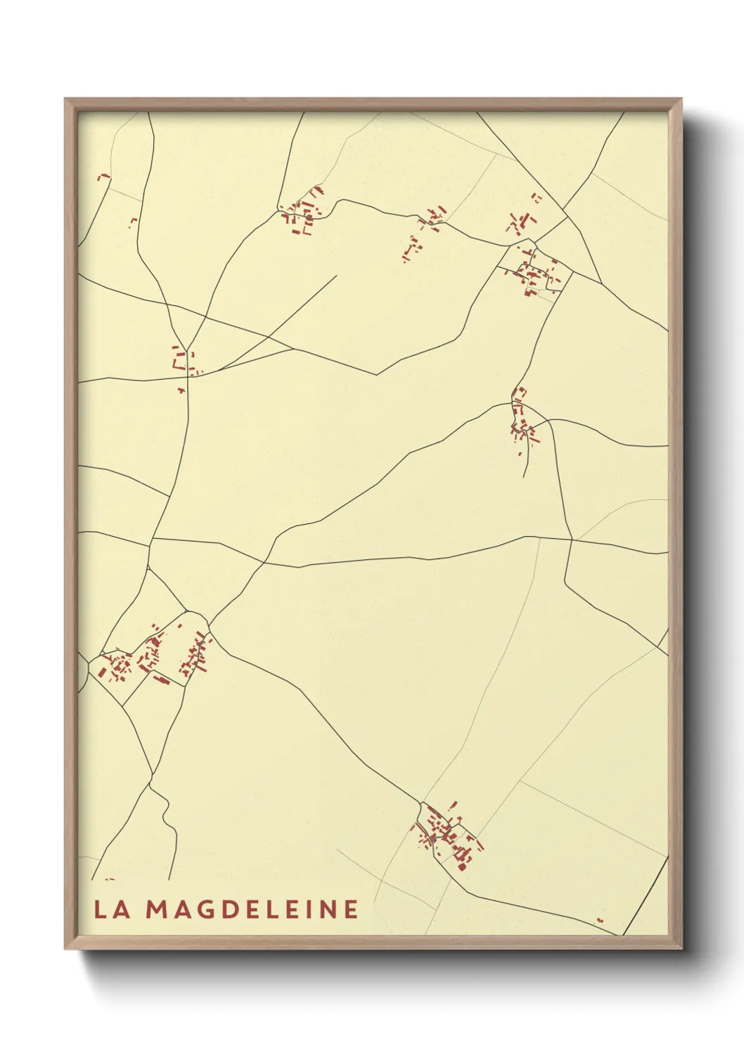 Une affiche de carte sur La Magdeleine