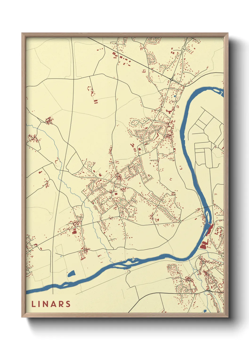 Une affiche de carte sur Linars