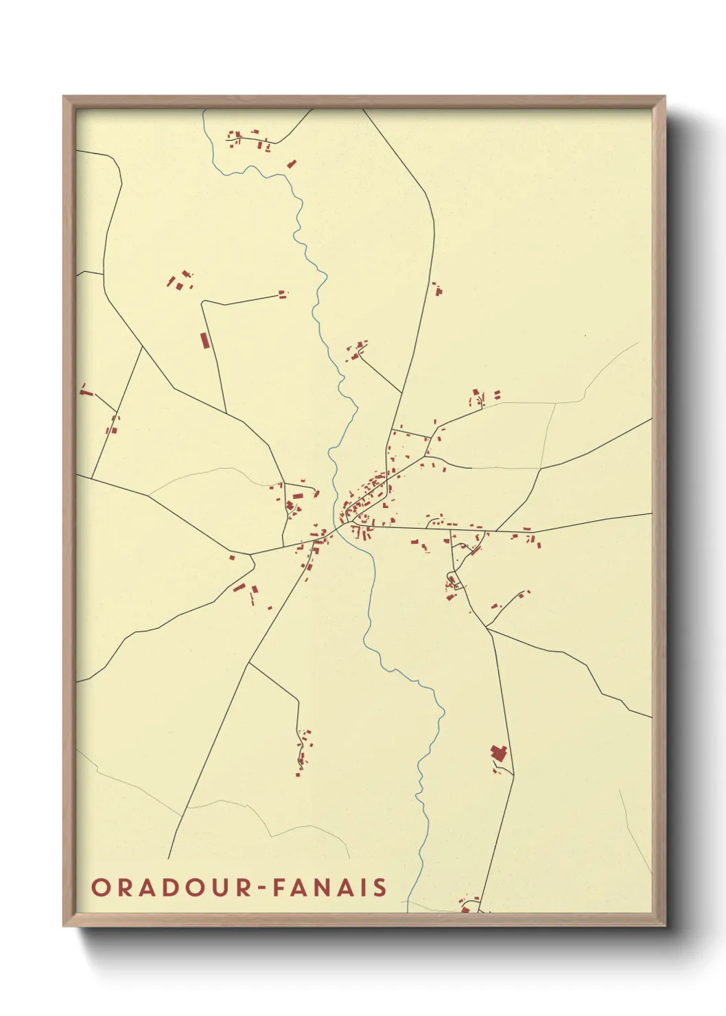 Une affiche de carte sur Oradour-Fanais