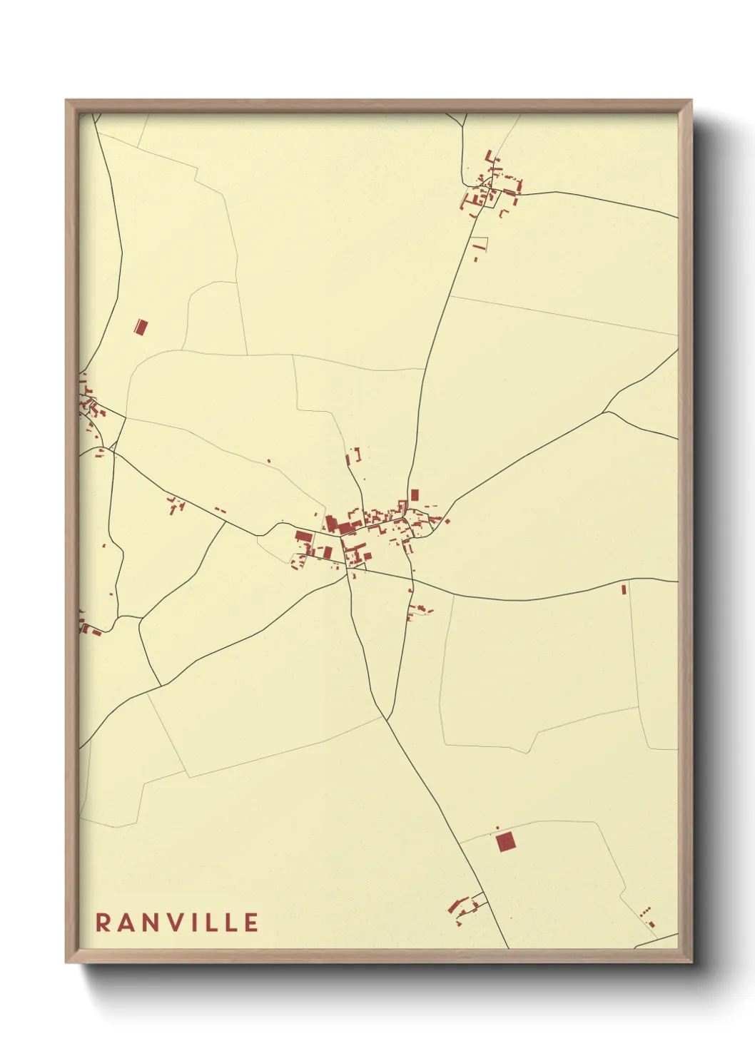 Une affiche de carte sur Ranville