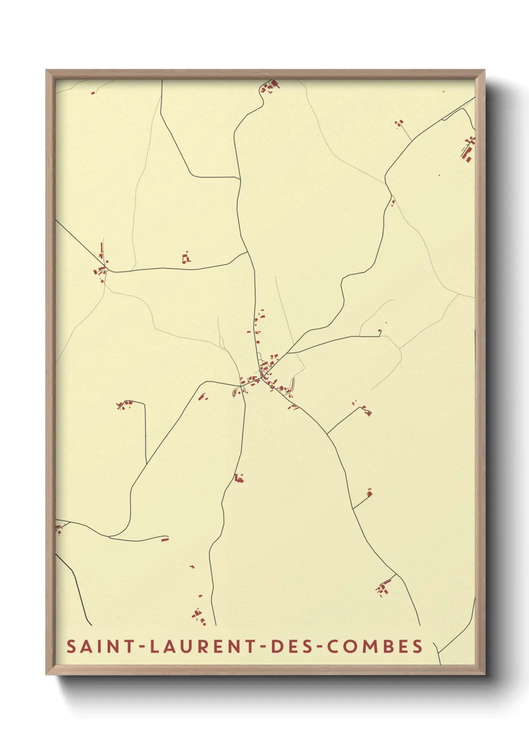 Un poster carteSaint-Laurent-des-Combes