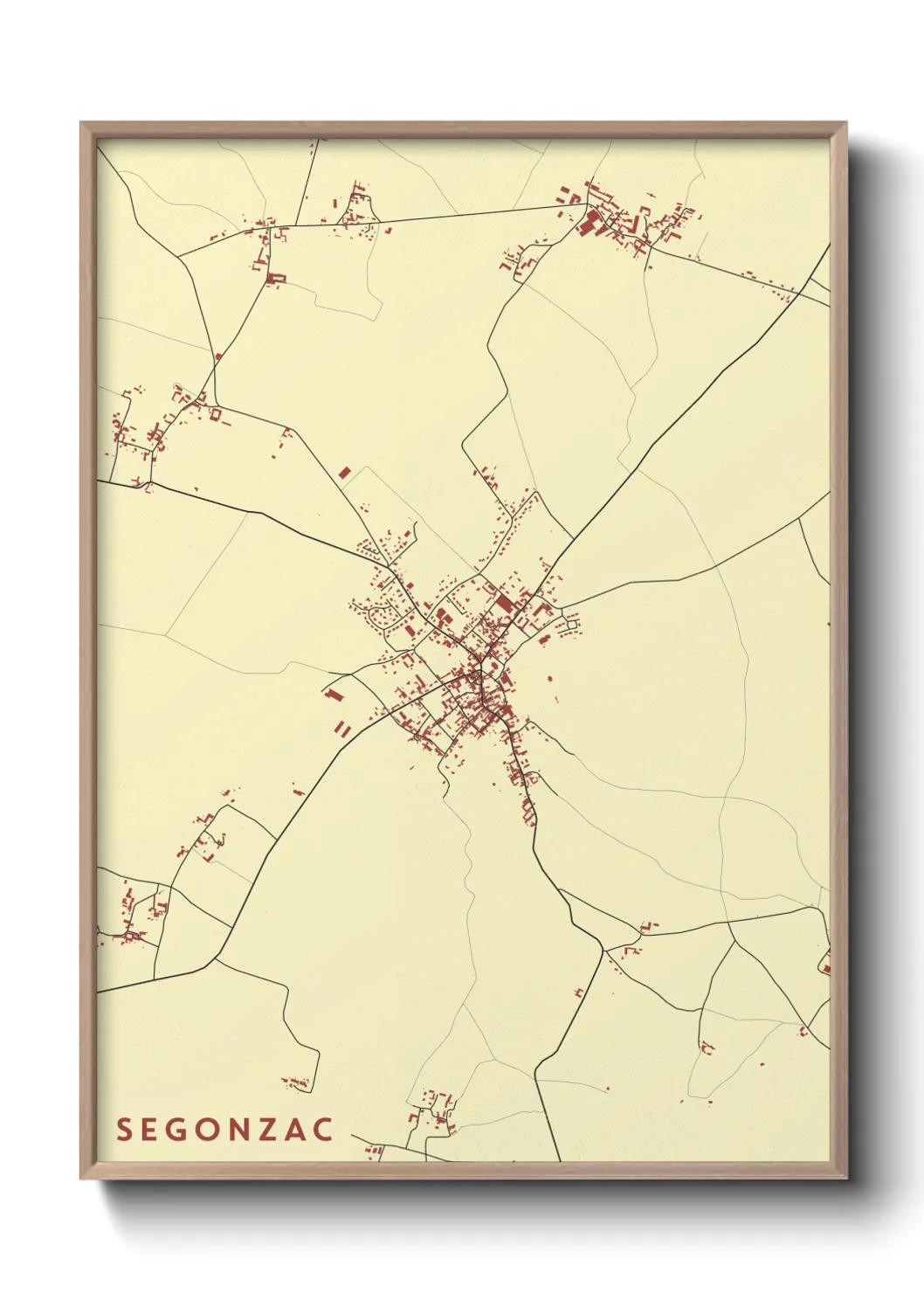 Une affiche de carte sur Segonzac