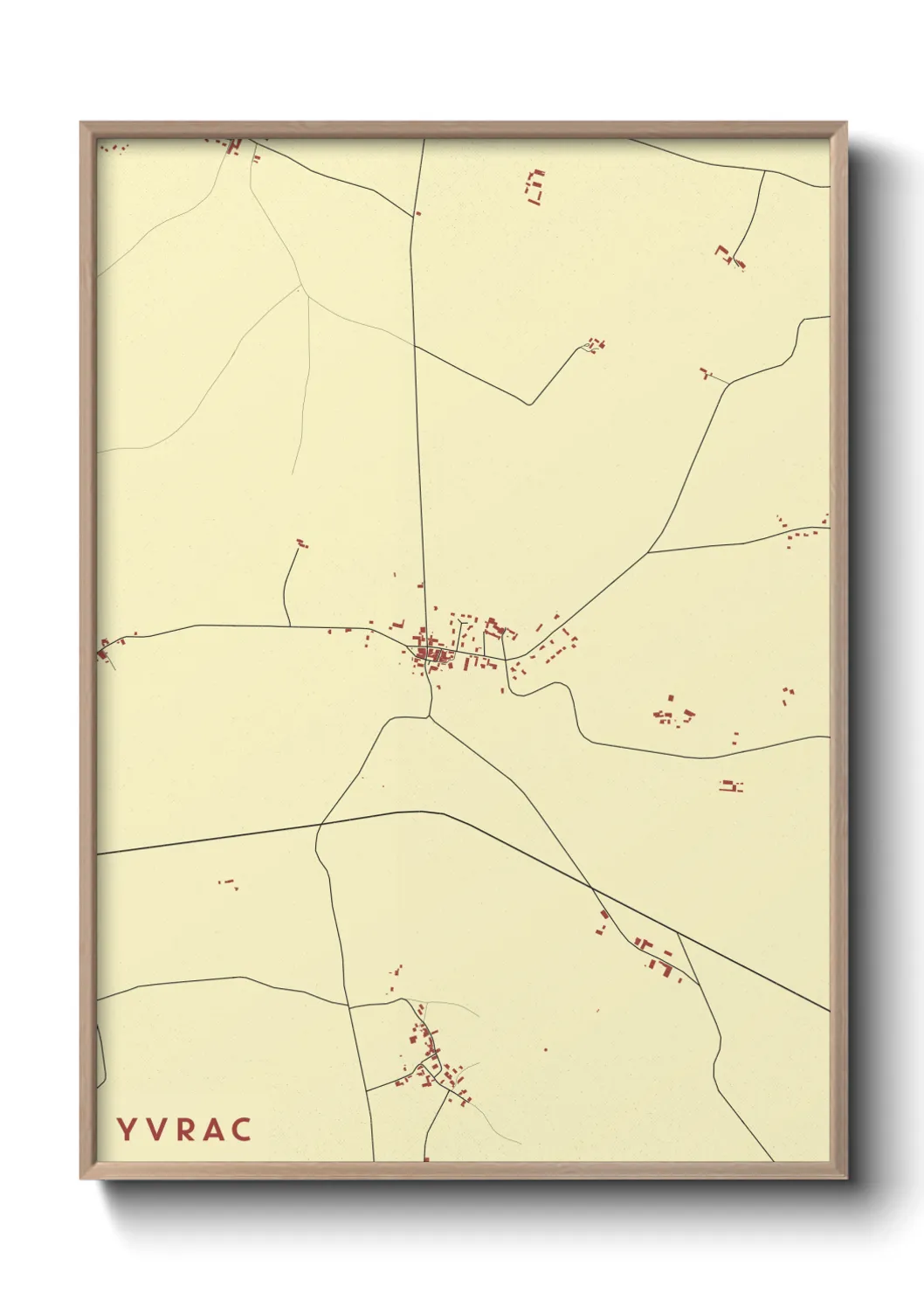 Une affiche de carte sur Yvrac