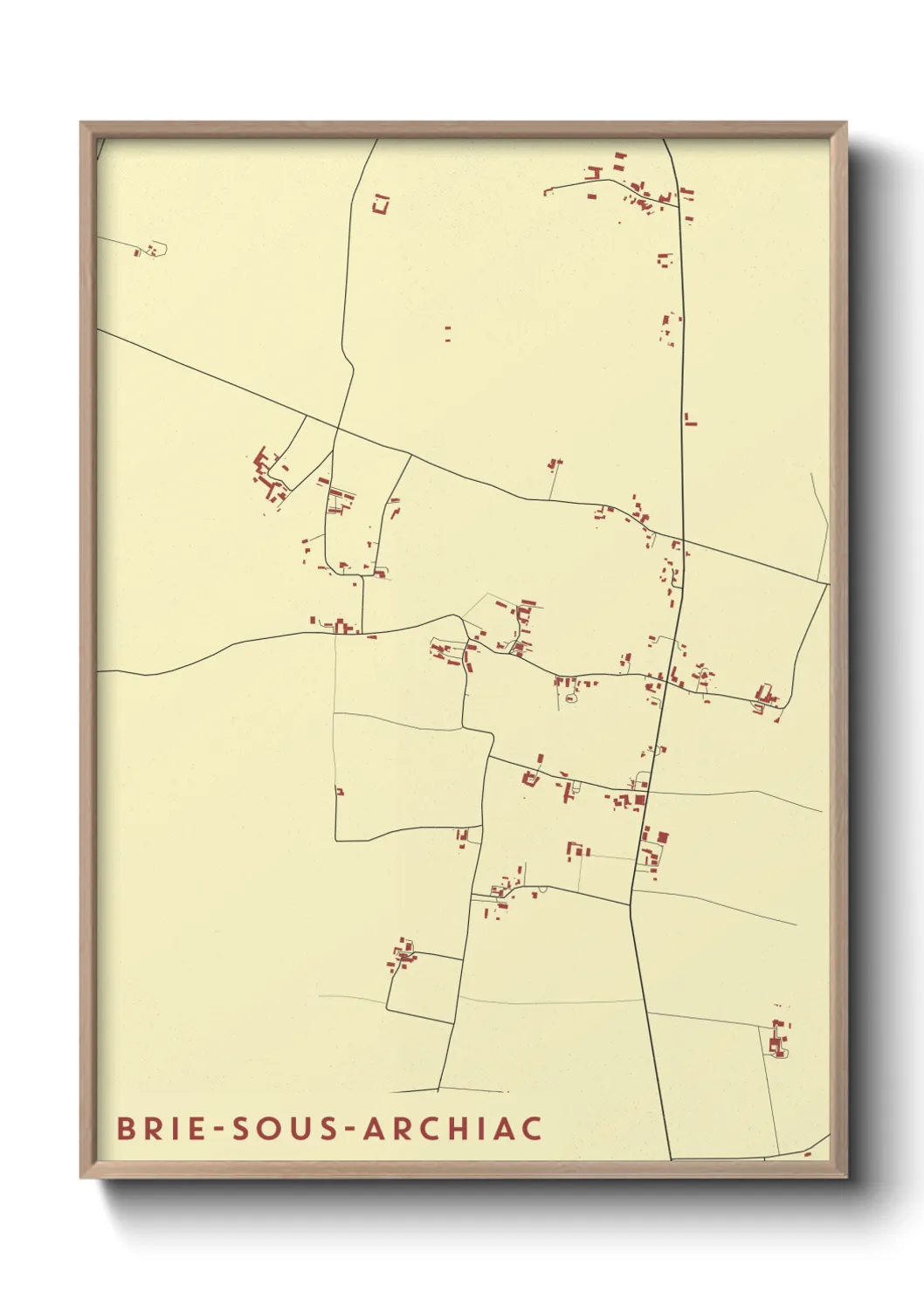 Un poster carteBrie-sous-Archiac