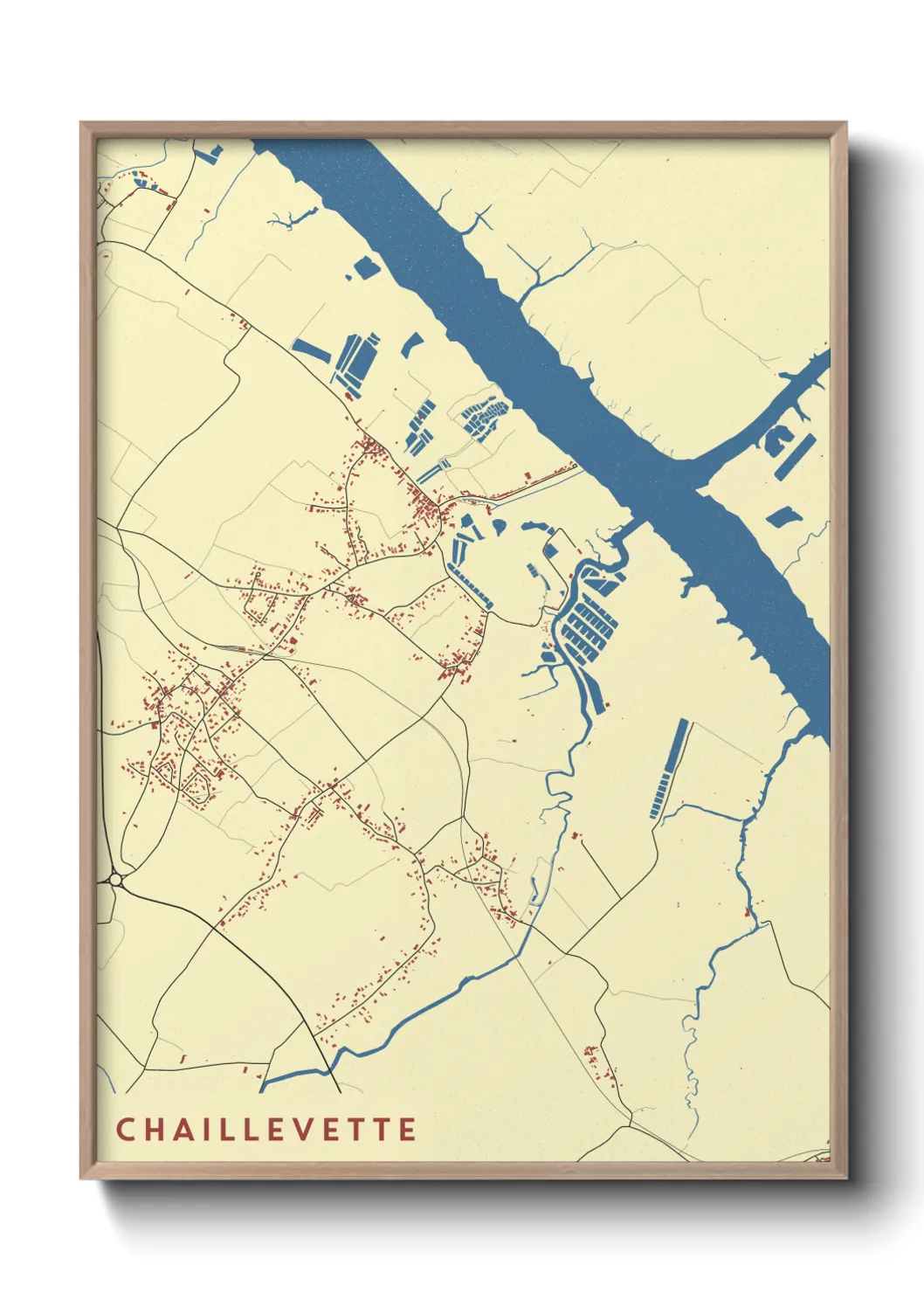 Une affiche de carte sur Chaillevette