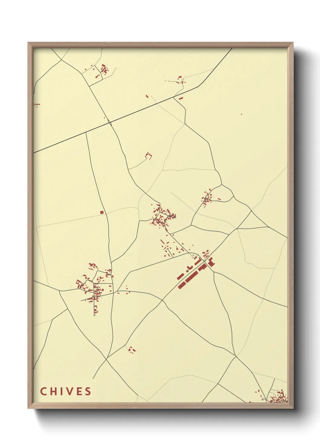 Une affiche de carte sur Chives