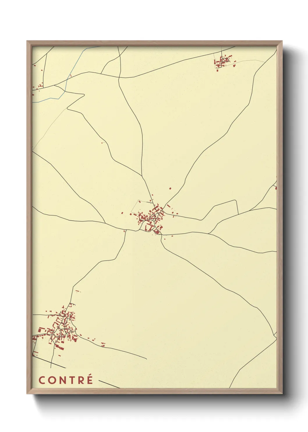 Une affiche de carte sur Contré